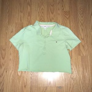 cropped th button down